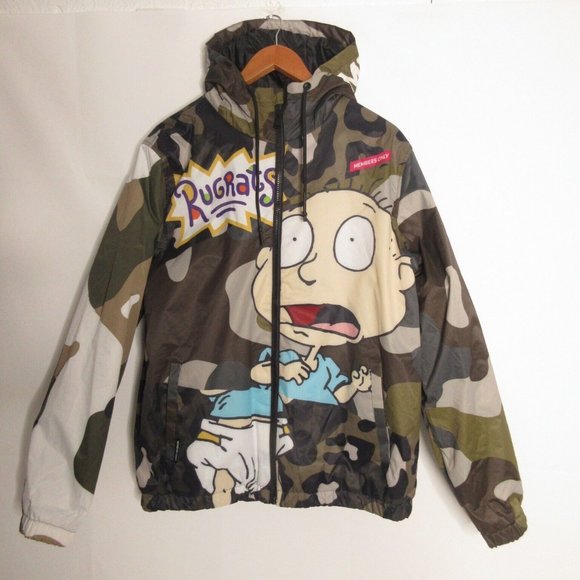 Members Only X Rugrats Nickelodeon Jacket Coat All Over Print AOP Men's MEDIUM - Picture 1 of 10
